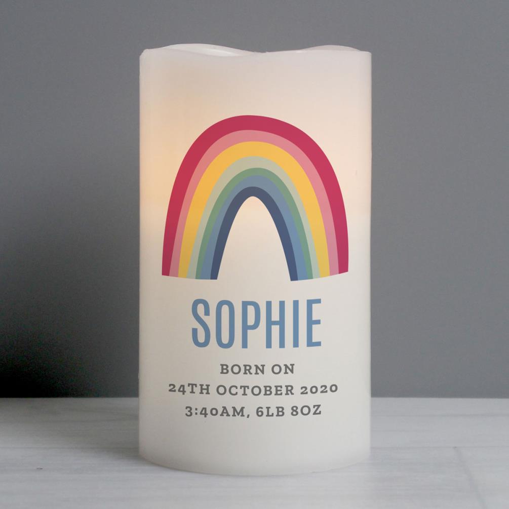 Personalised Rainbow LED Candle Extra Image 1